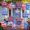 12 Pcs 4th of July Inflatable Balloons Patriotic Outdoor Decorations 12'' PVC American Flag Star Hanging Ornaments White Red Blue Inflatable for Independence Day Party Outdoor Yard Decor